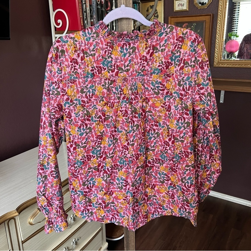 Talbots Ruffle Top - Gathered Leaves Medium - Picture 9 of 9